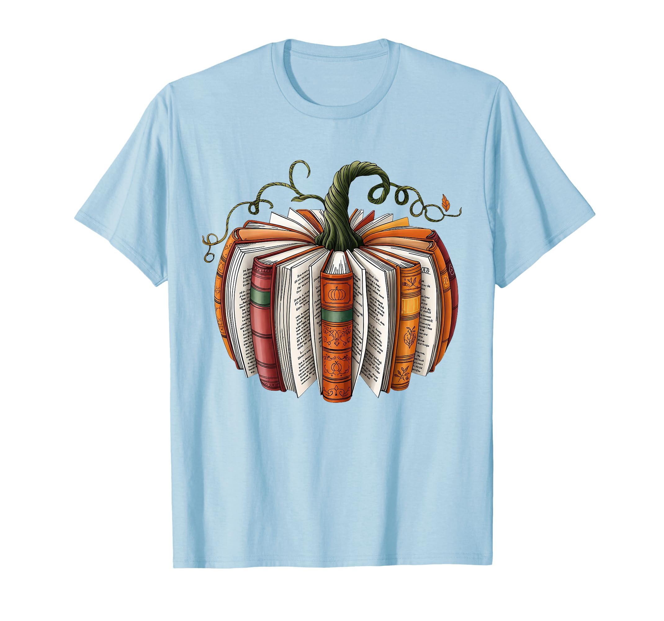 Retro Funny Fall Book Pumpkin Witch Bookworms Librarians T-Shirt