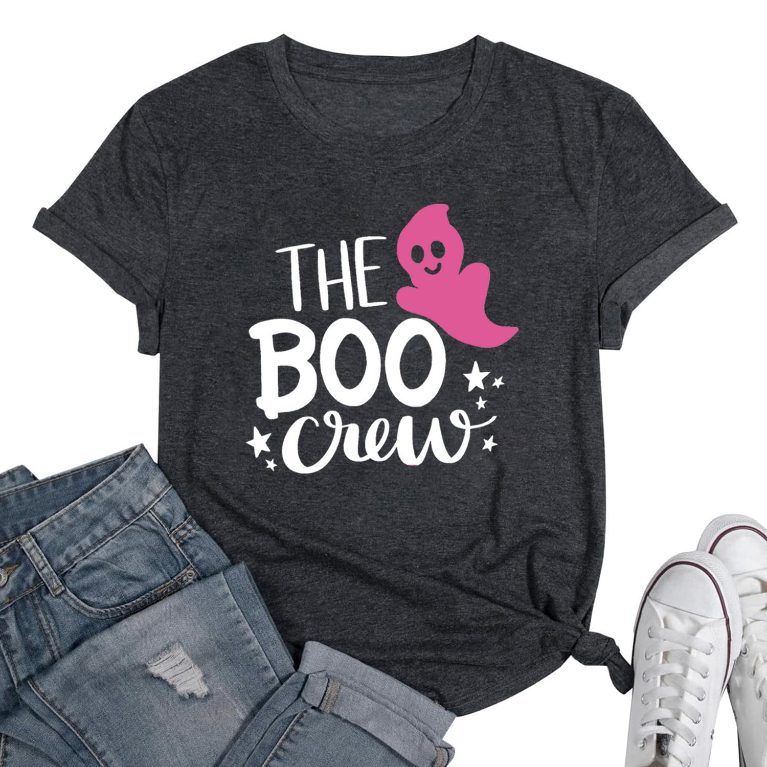 Funny Shirts for Women Vintage Skull Tshirt Holiday Short Sleeve Tops