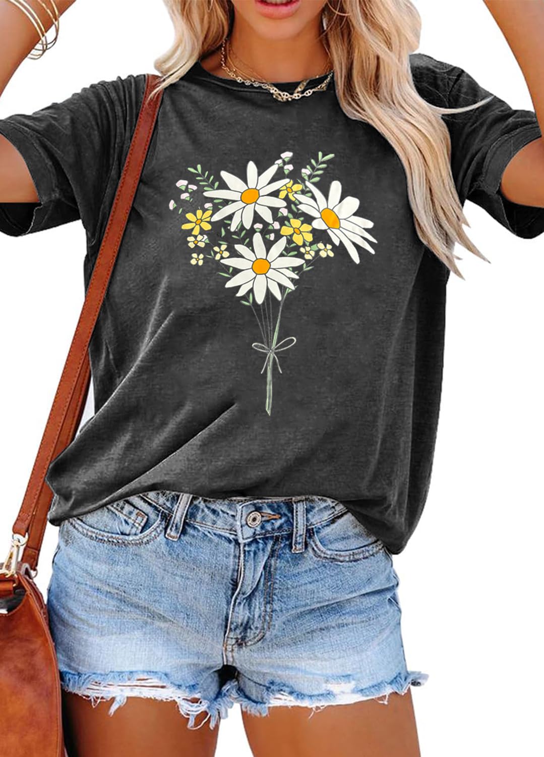 YEXIPO Womens Graphic Tees Short Sleeve Summer Tops Casual Cute T Shirts