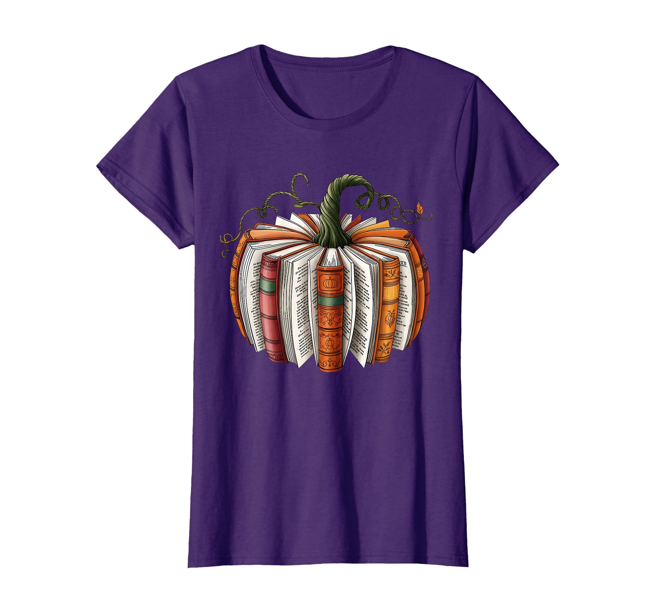 Retro Funny Fall Book Pumpkin Witch Bookworms Librarians T-Shirt