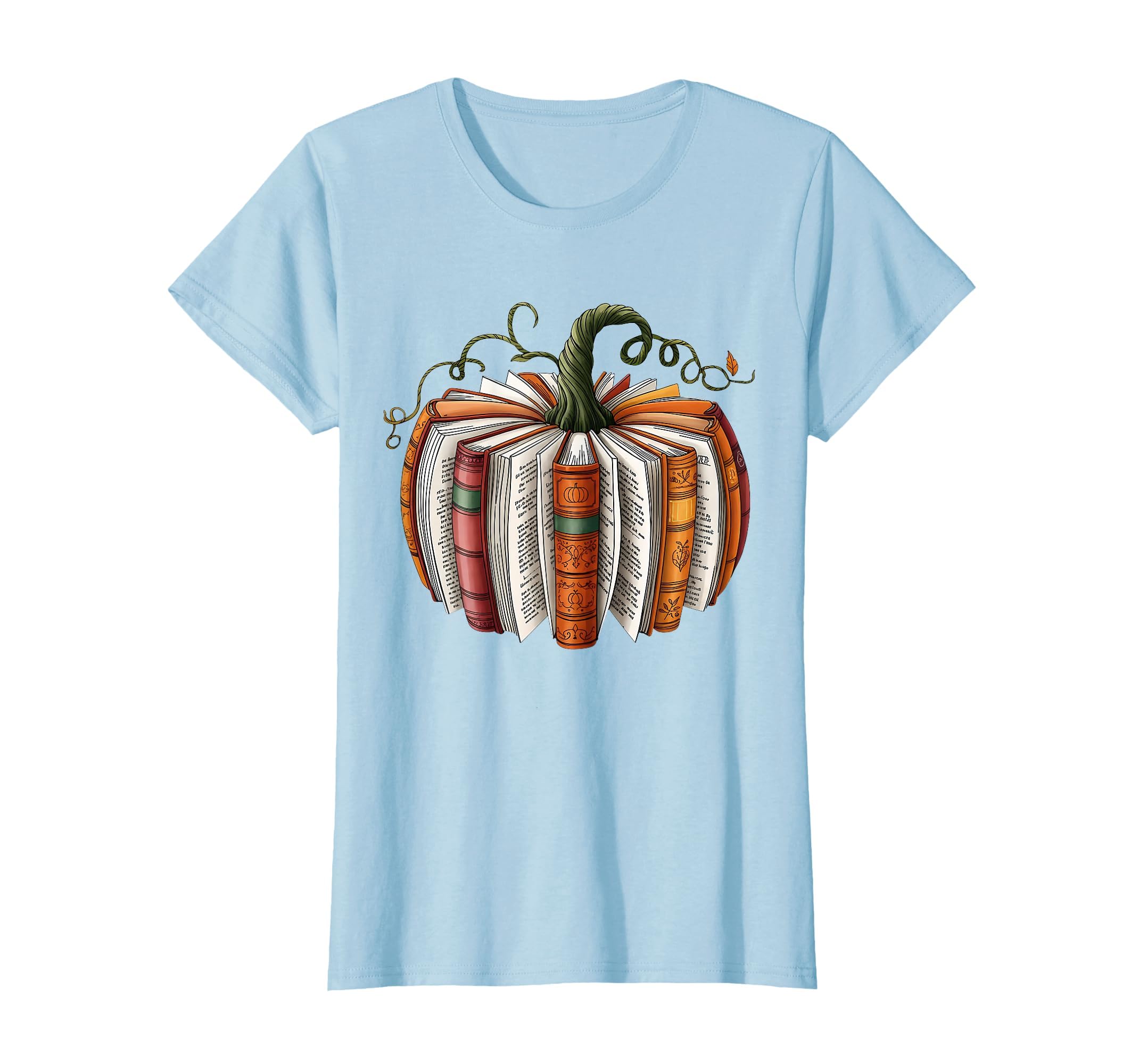 Retro Funny Fall Book Pumpkin Witch Bookworms Librarians T-Shirt