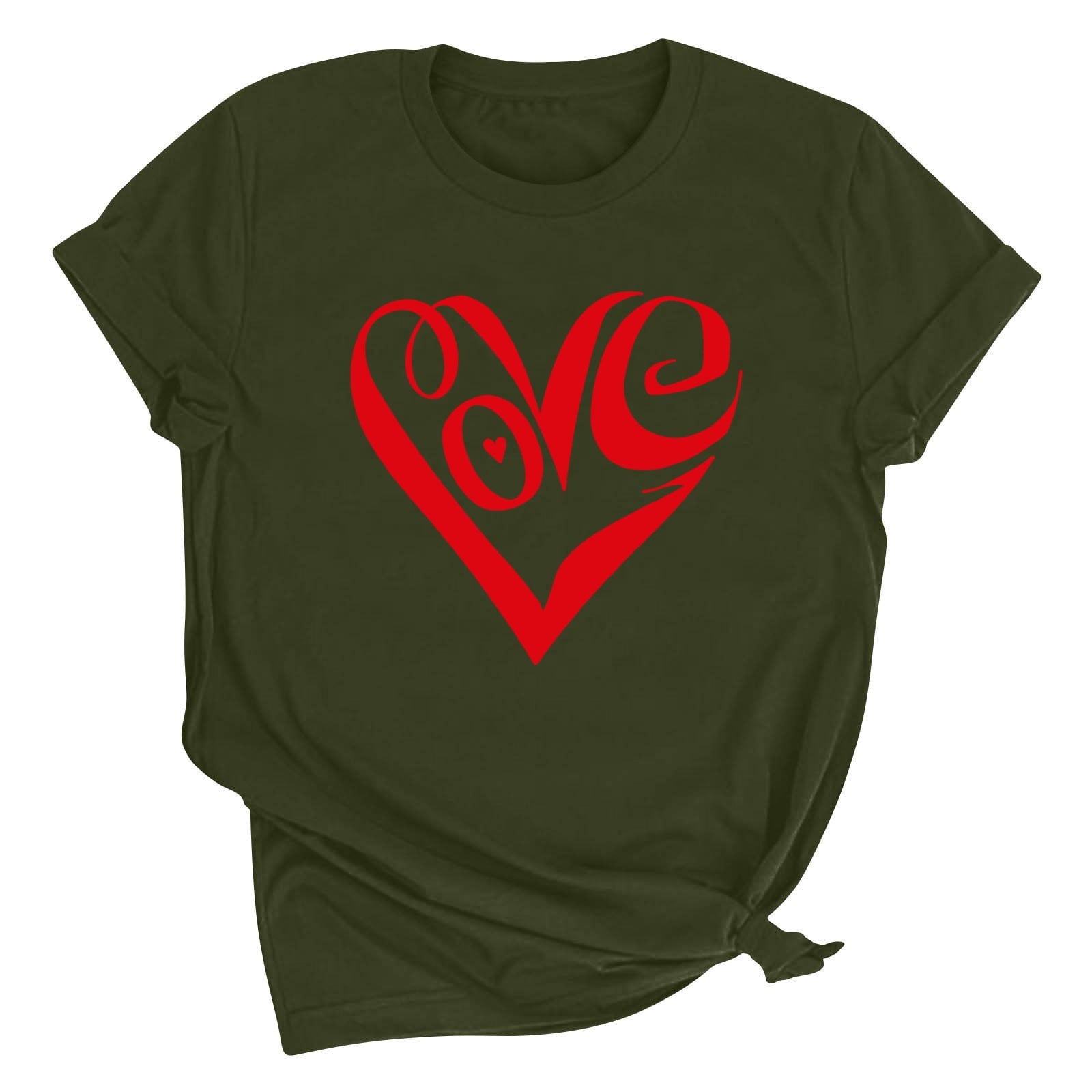 Tbopshirt Valentine's Day T-Shirts for Women Short Sleeve Graphic Tees, Plus Size Womens Tops,Valentines Day Fashion Printed T-shirt S-XXXL