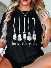 Halloween Let'S Ride Witches T-Shirt