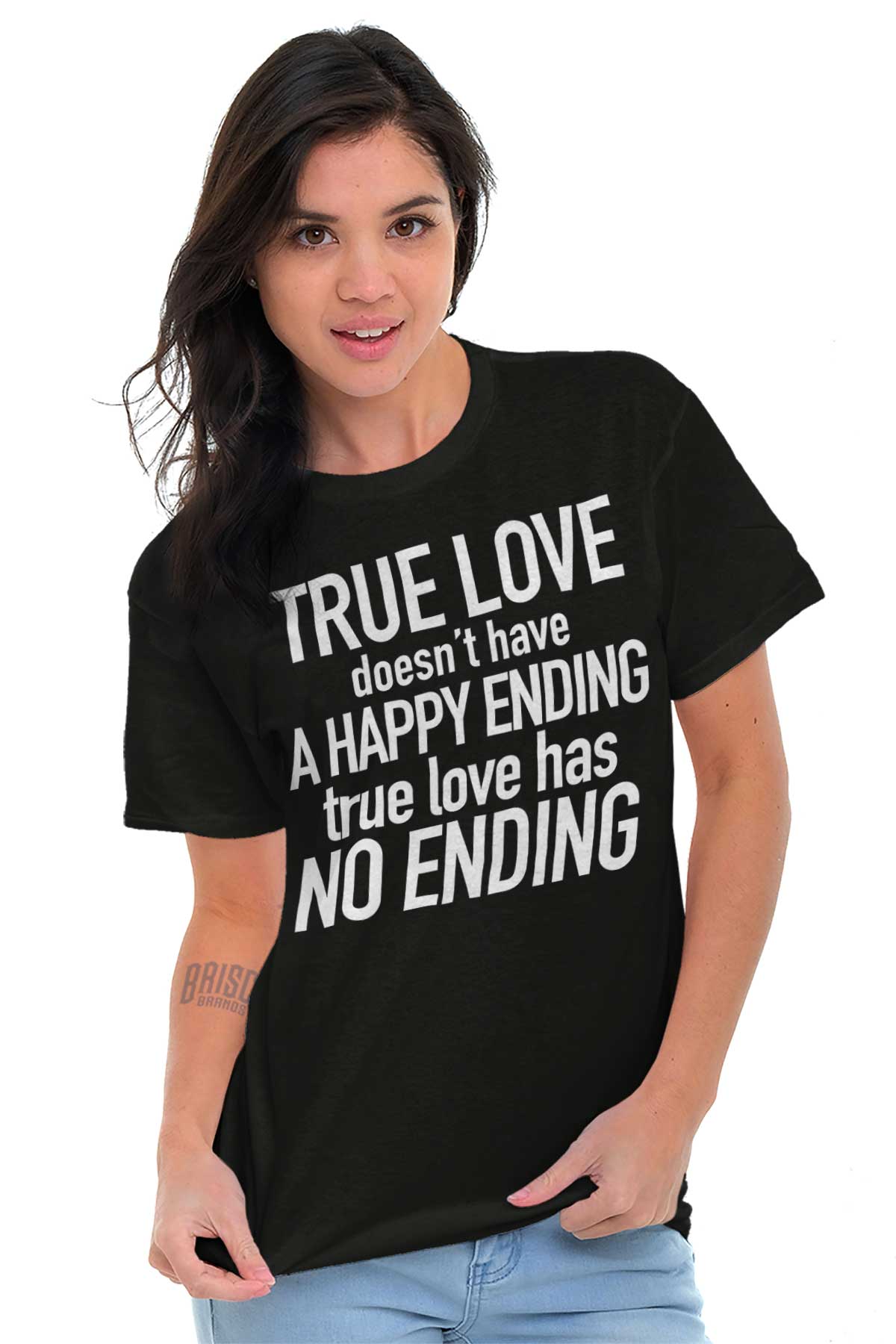 True Love Quote Cute Valentines Day Women's Graphic T Shirt Tees Brisco Brands L