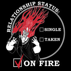 Men's Hercules Hades Valentine's Day Status, ON FIRE! Graphic Tee Black 2X Large