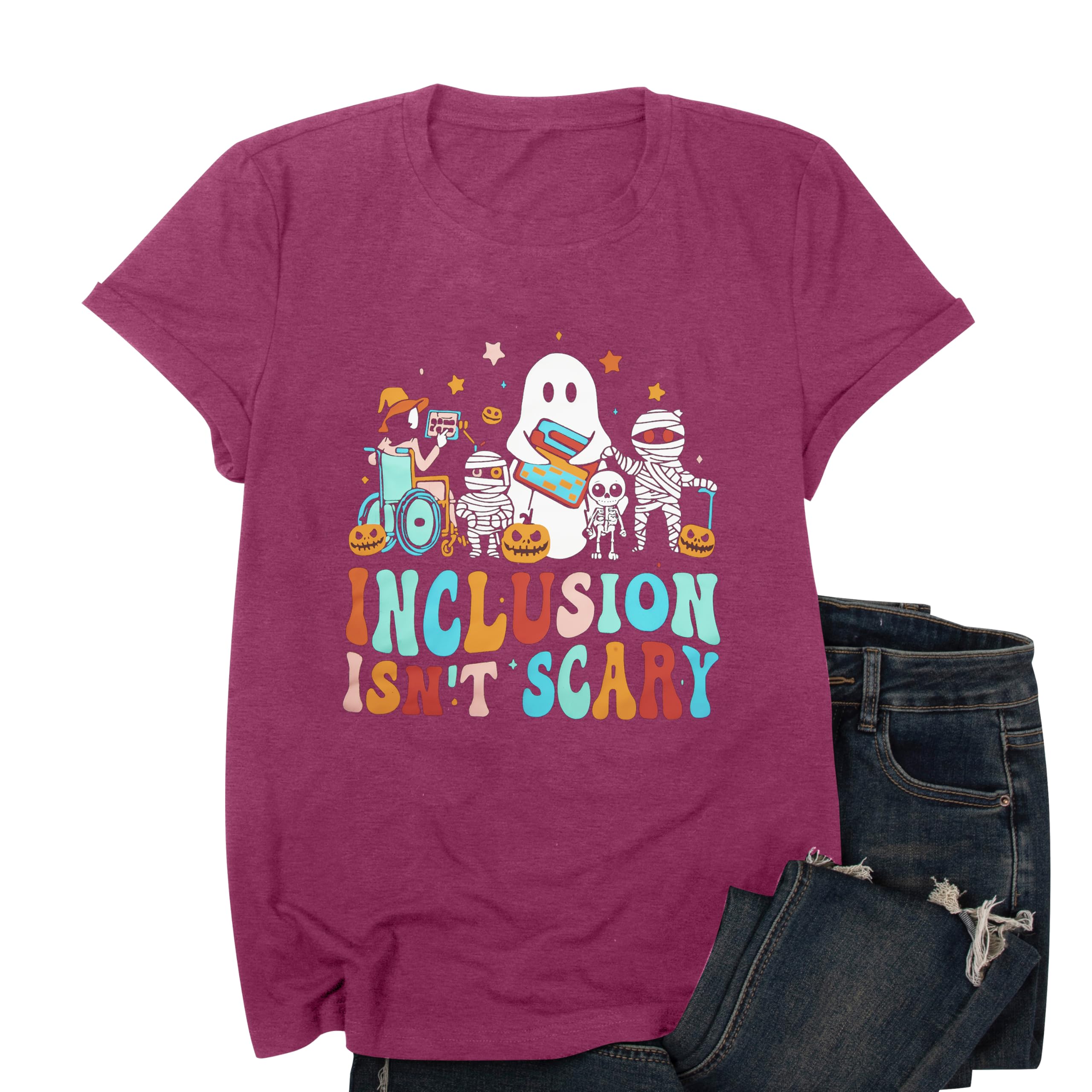 Teacher Halloween Shirt for Women All Done Sign Short Sleeve T-Shirt