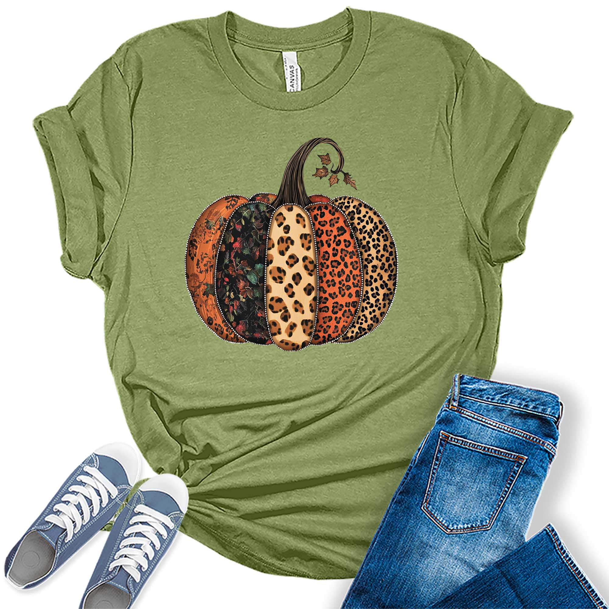 Graphic Tees for Women Fall Tshirts Vintage Tops Cute Floral Wildflower Girls Shirts
