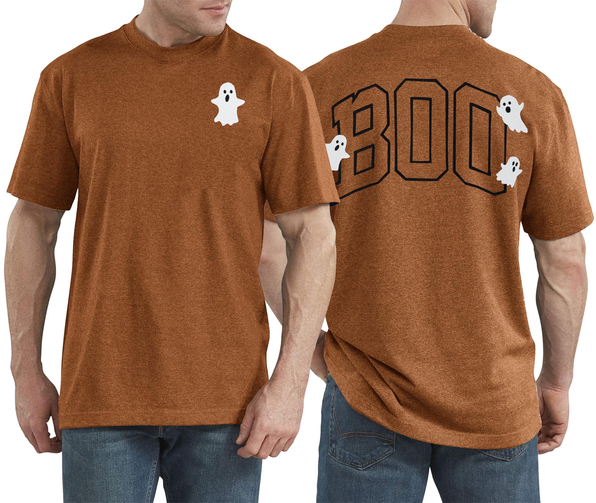 Halloween Shirt for Men Dancing Skeleton Tshirt Pumpkin Graphic Tee
