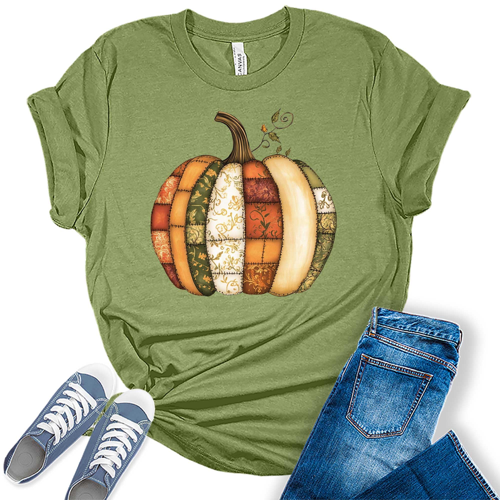 Graphic Tees for Women Fall Tshirts Vintage Tops Cute Floral Wildflower Girls Shirts