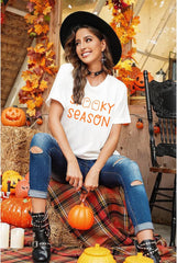 Teacher Halloween Shirt for Women All Done Sign Short Sleeve T-Shirt