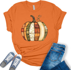 Graphic Tees for Women Fall Tshirts Vintage Tops Cute Floral Wildflower Girls Shirts