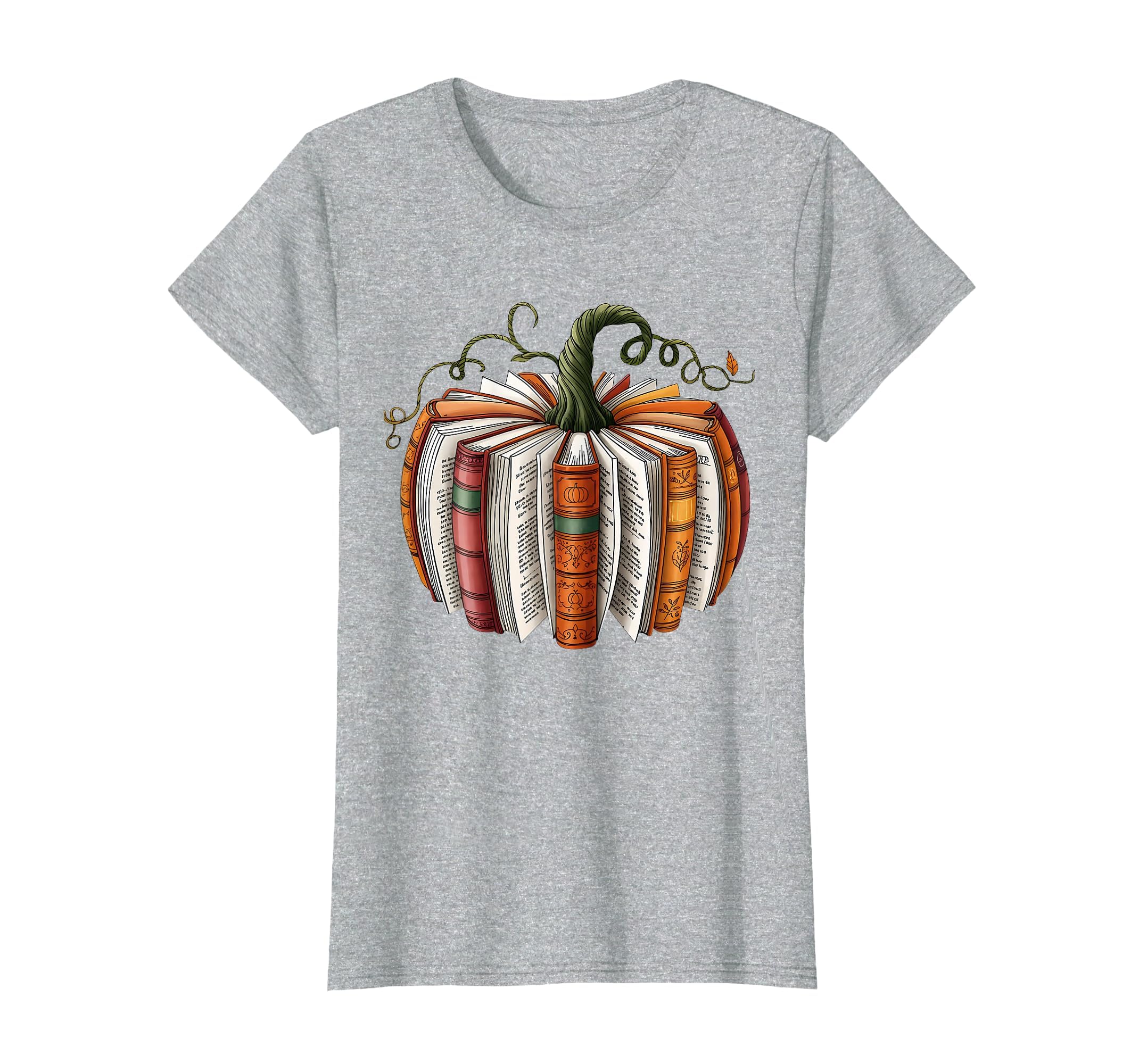 Retro Funny Fall Book Pumpkin Witch Bookworms Librarians T-Shirt