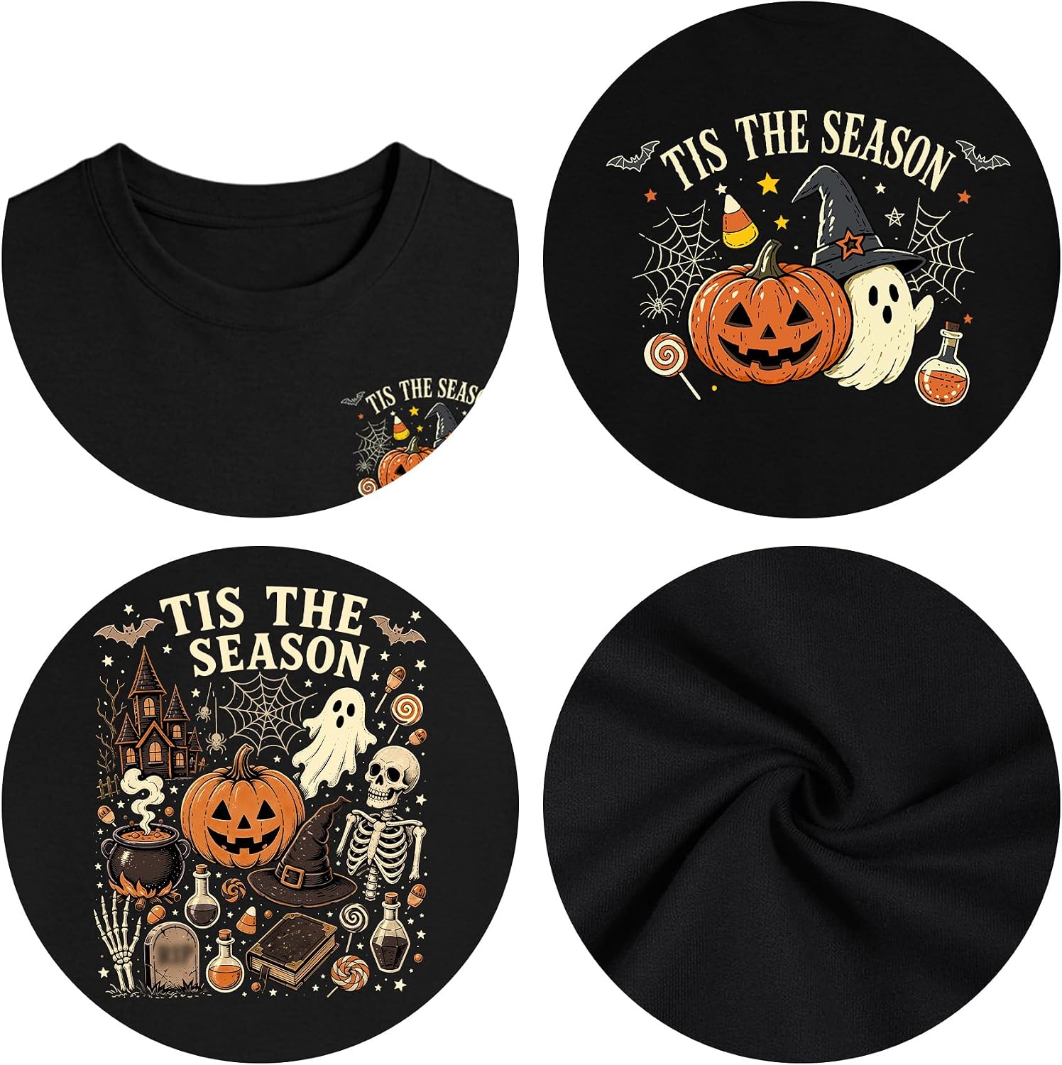 Halloween Shirt for Men Dancing Skeleton Tshirt Pumpkin Graphic Tee