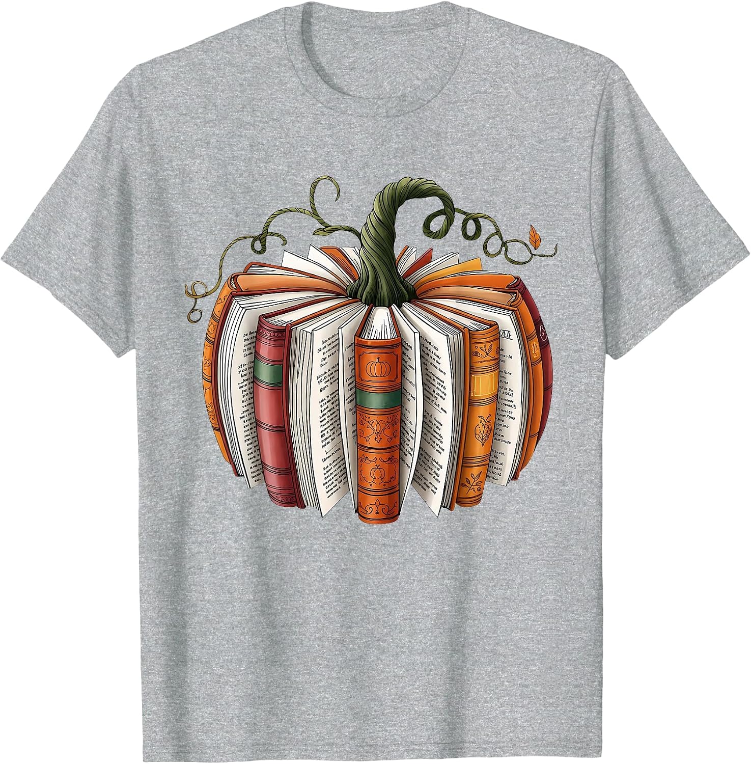 Retro Funny Fall Book Pumpkin Witch Bookworms Librarians T-Shirt