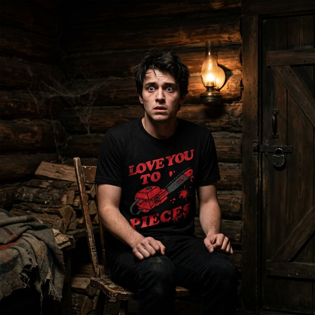 Mens Love You to Pieces T Shirt Funny Valentines Day Chainsaw Murder Joke Tee for Guys Graphic Tees