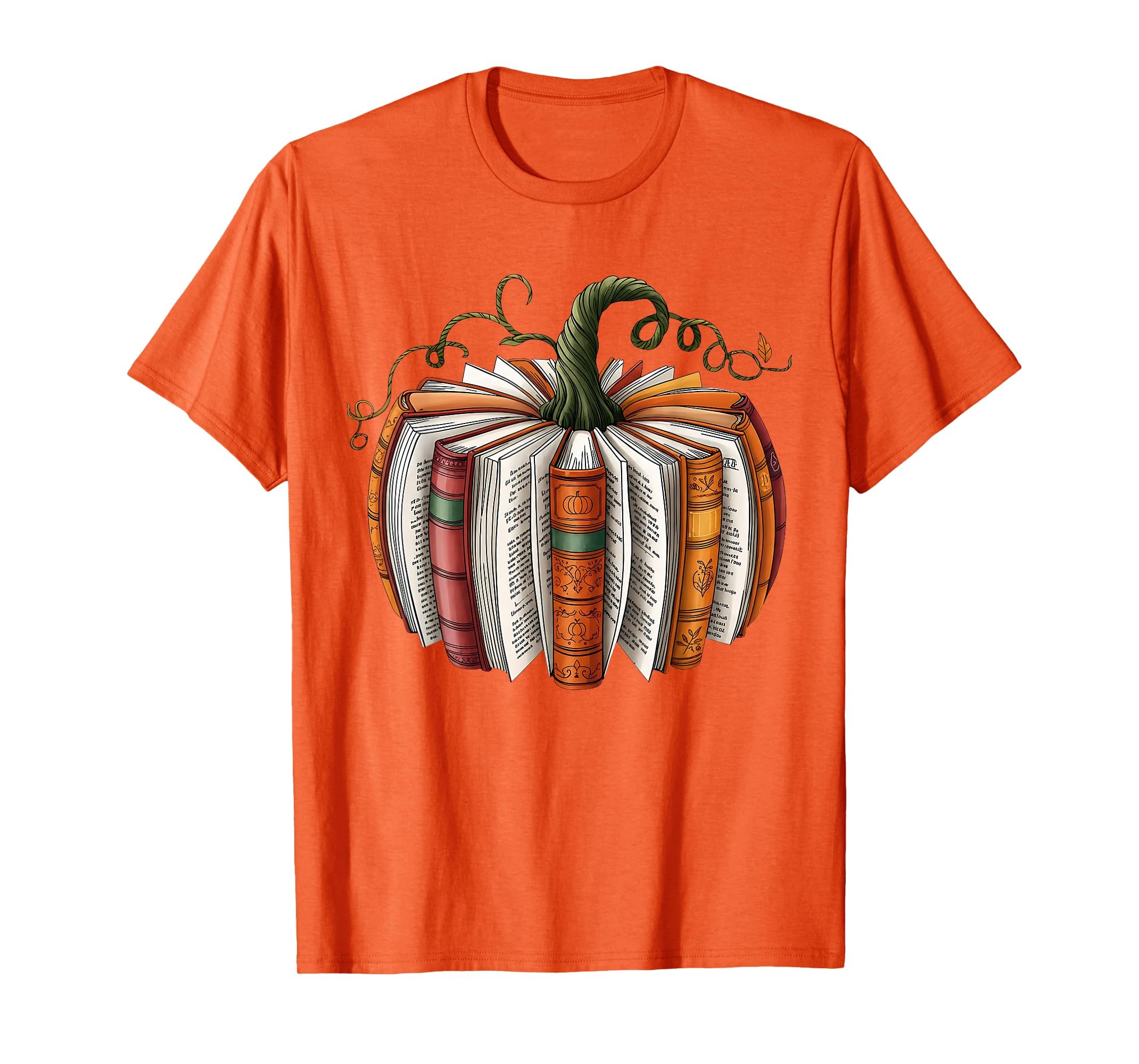 Retro Funny Fall Book Pumpkin Witch Bookworms Librarians T-Shirt