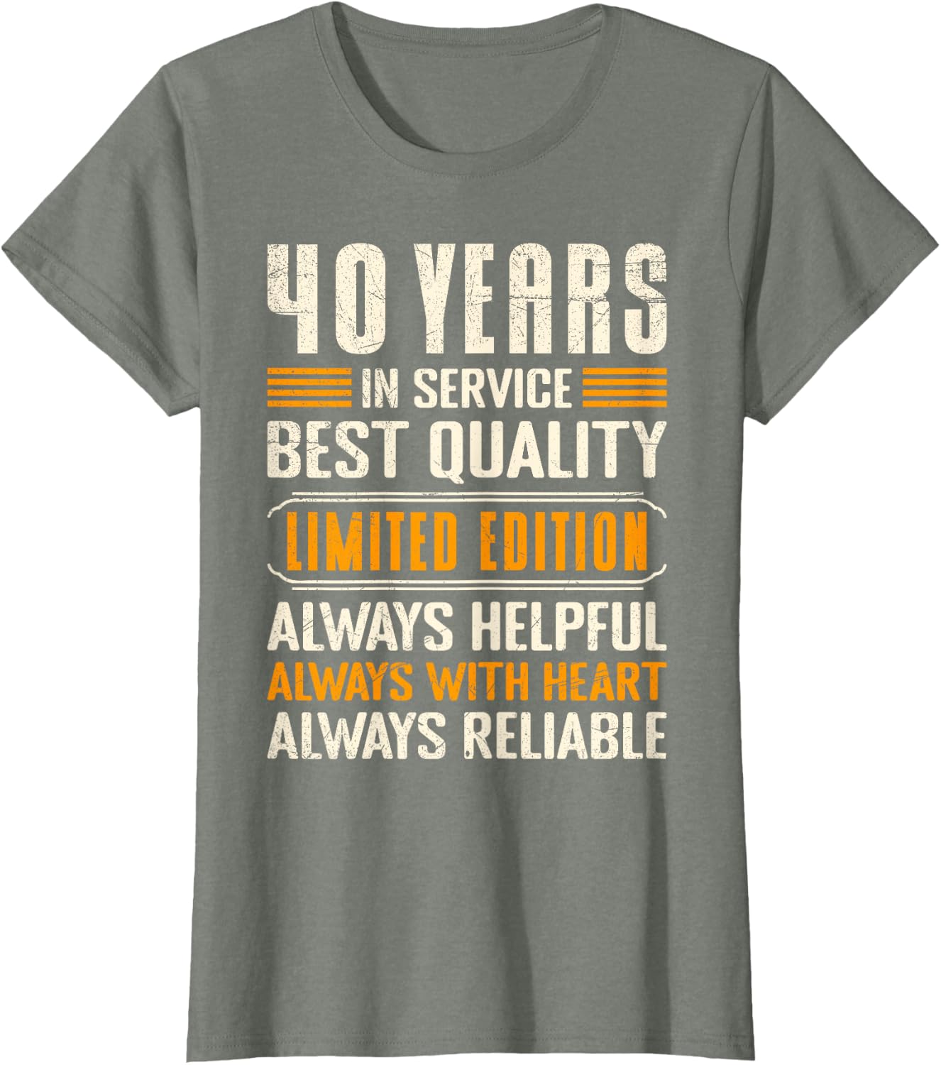 Service Anniversary 40 Years of Work Colleague T-Shirt