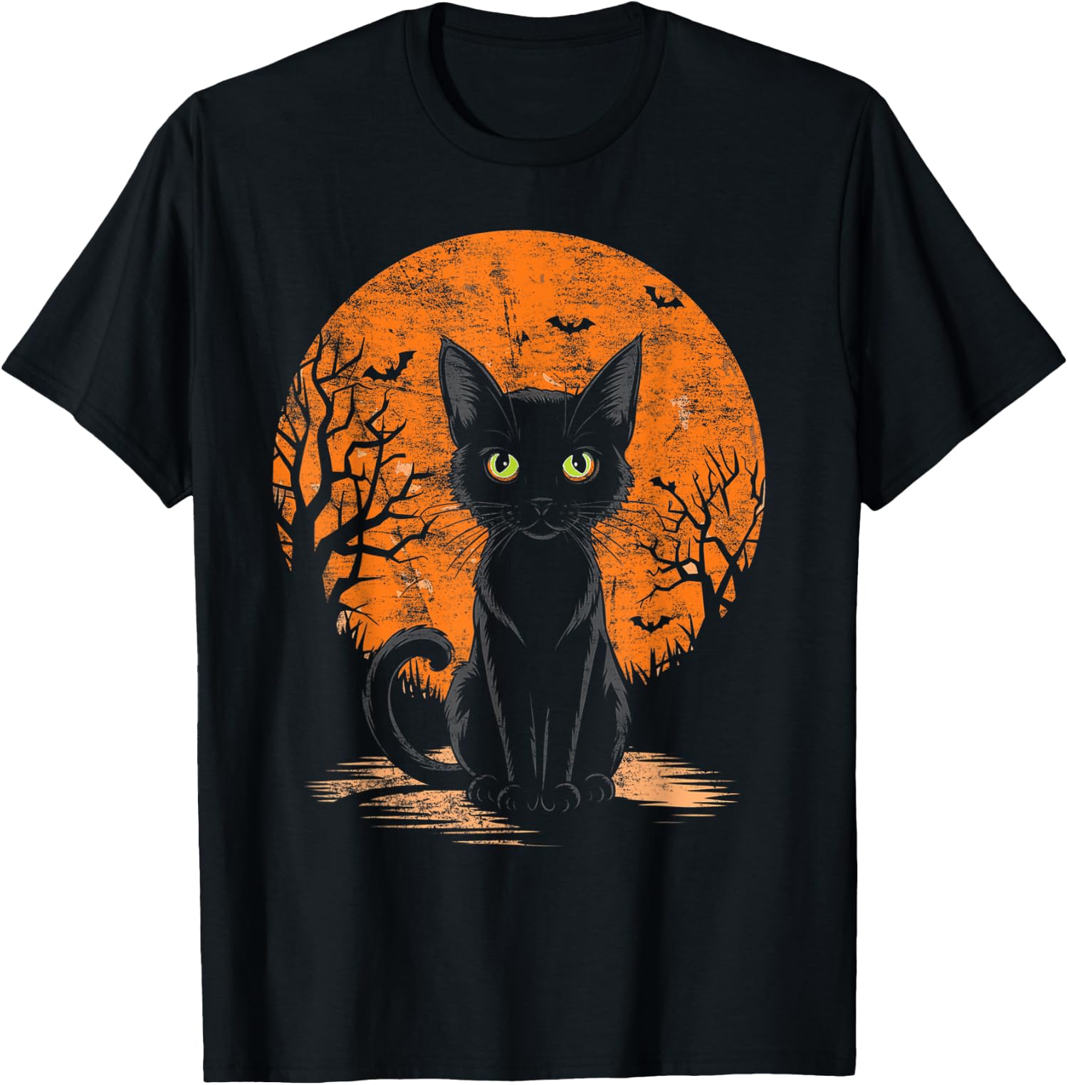 Vintage Scary Halloween Cat Costume Retro Halloween Unisex T-Shirt