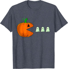 Halloween Pumpkin Funny Ghosts Boys Kids Women Men T-Shirt