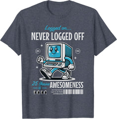 25 Year Work Anniversary Funny Computer Corporate Milestone T-Shirt