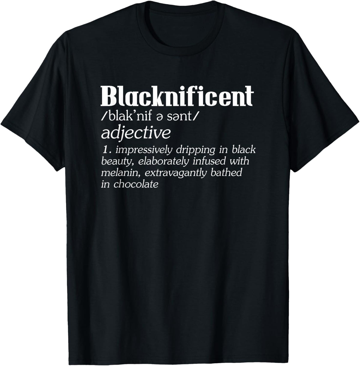 Blacknificent Afro African Pro Black History T-Shirt Small