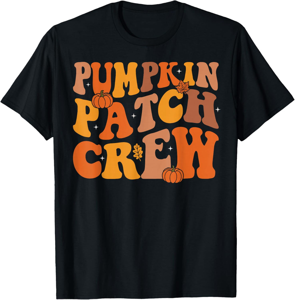 Groovy Pumpkin Patch Crew Squad Thanksgiving Fall Autumn T-Shirt