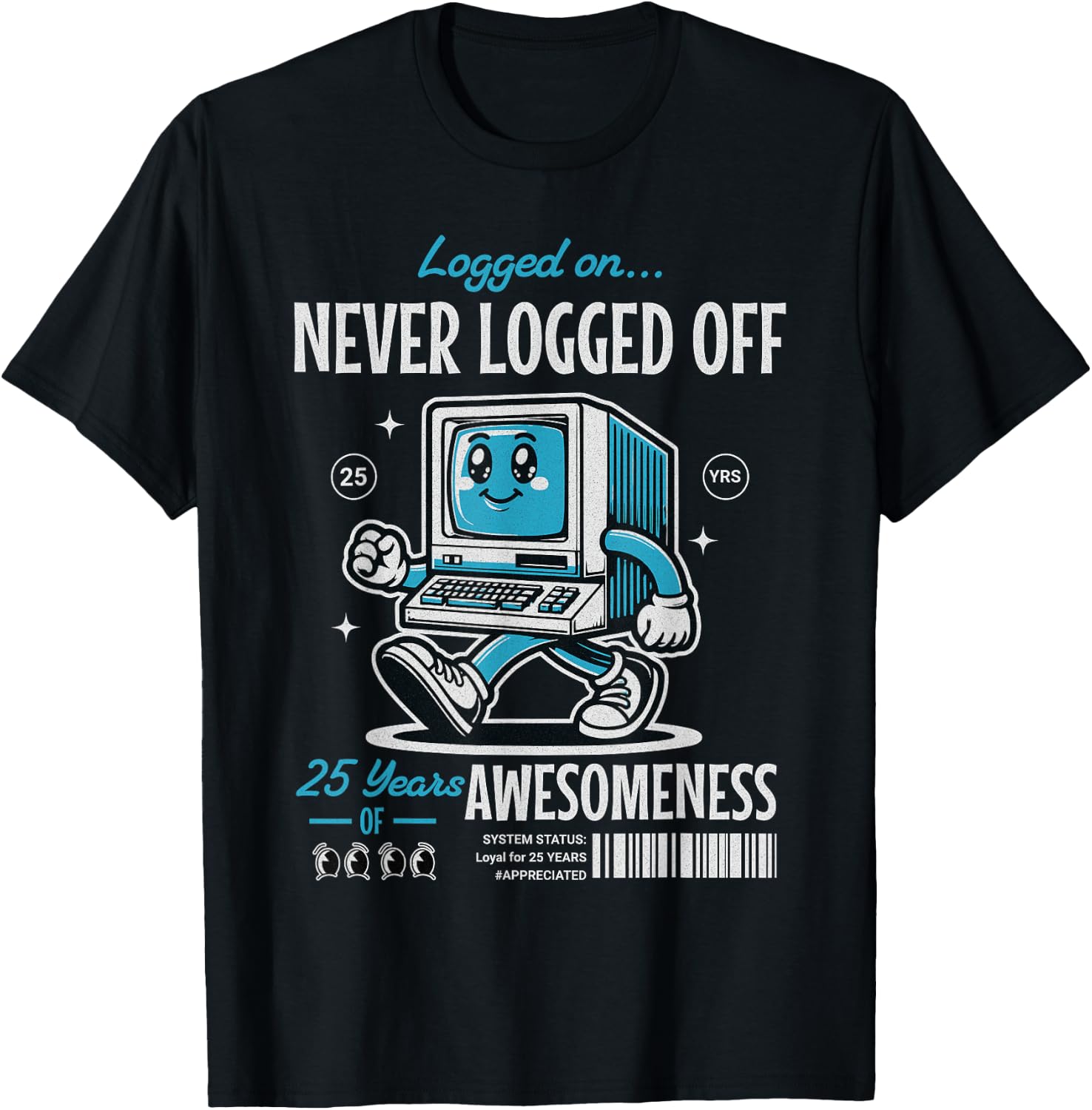 25 Year Work Anniversary Funny Computer Corporate Milestone T-Shirt