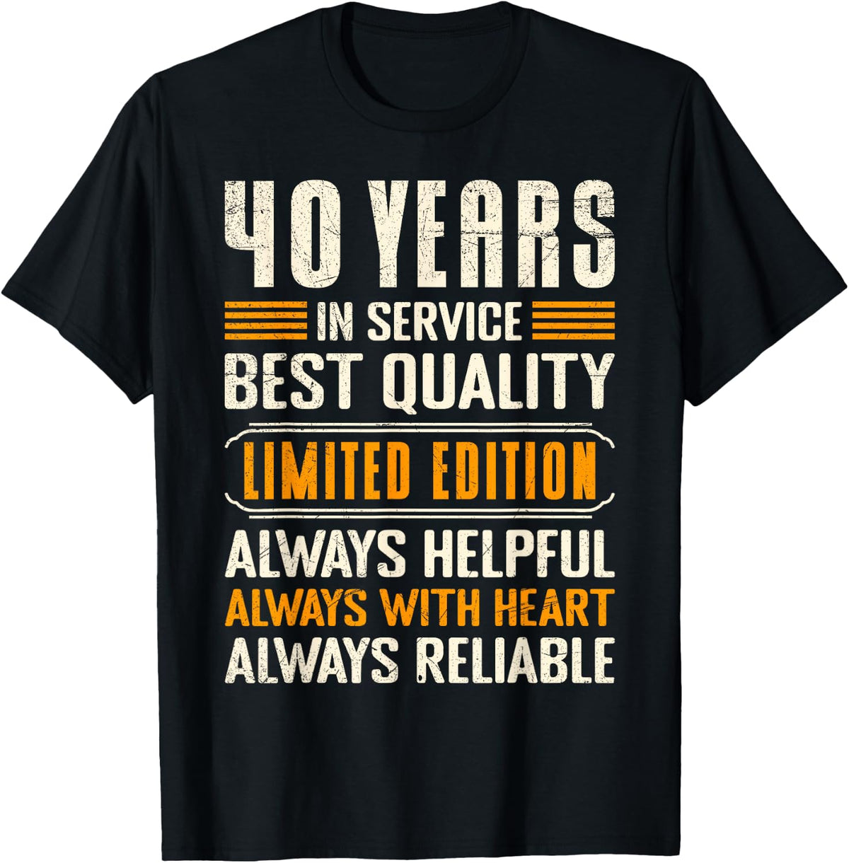 Service Anniversary 40 Years of Work Colleague T-Shirt