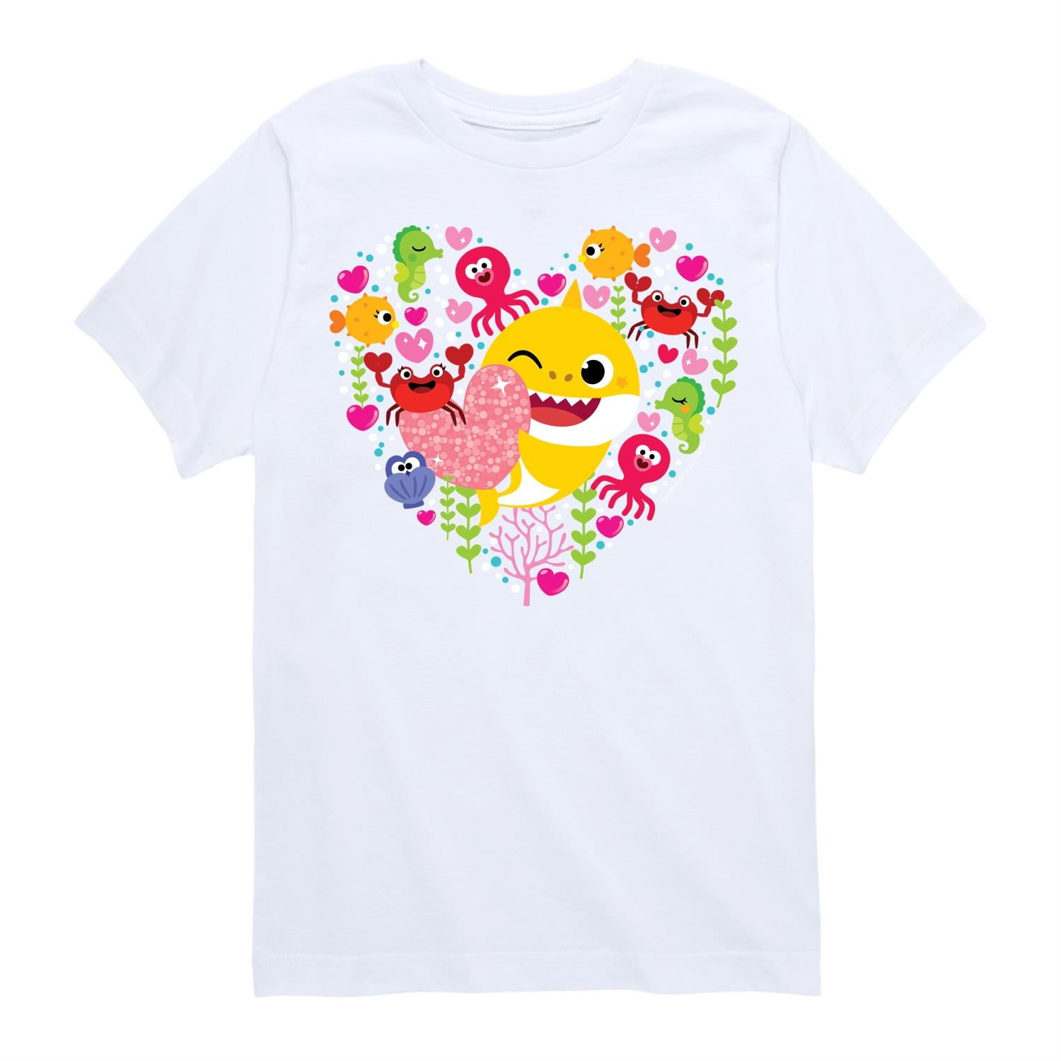 Baby Shark - Valentine's Day Short Sleeve Graphic T-Shirt