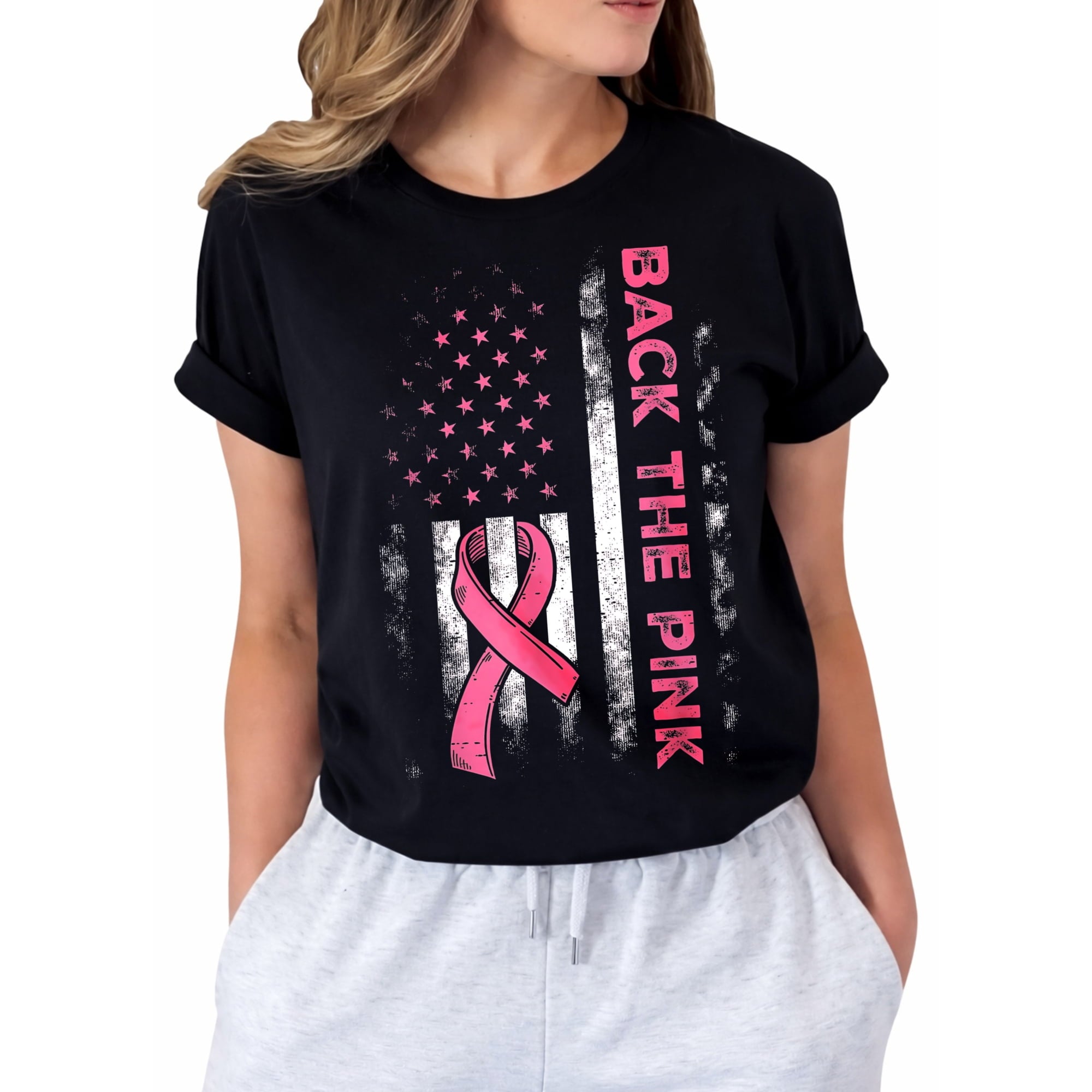 Breast Cancer Shirts for Women: Pink Ribbon Heart T-Shirts Breast Cancer Awareness Gifts Survivor Tee Tops