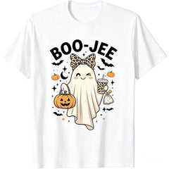 Boo‑Jee Ghost Unisex T‑Shirt, Leopard Ghost Halloween Tee