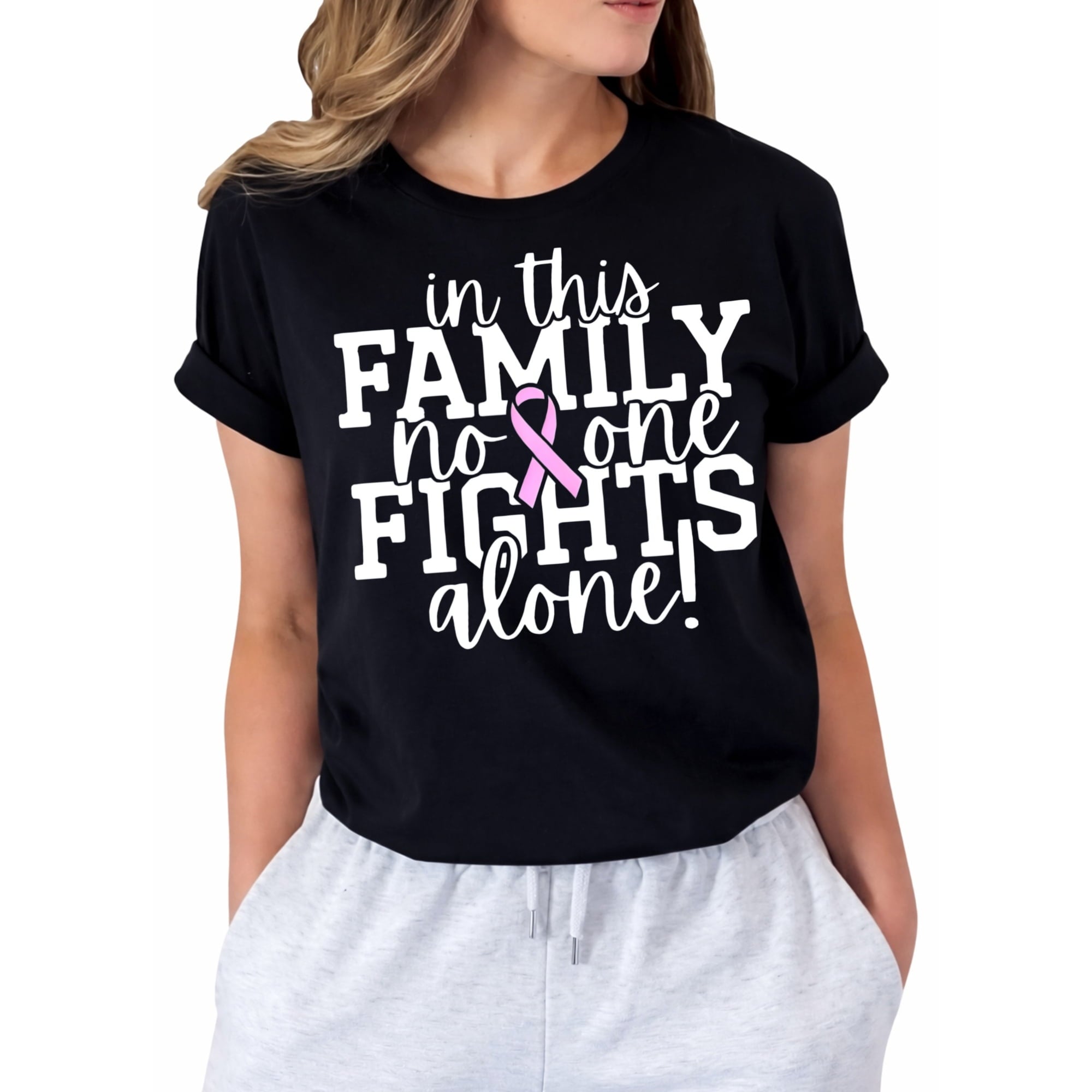 Breast Cancer Shirts Women Breast Cancer Awareness T-Shirts Cancer Survivor Pink Ribbon Short Sleeve Graphic Tee Tops