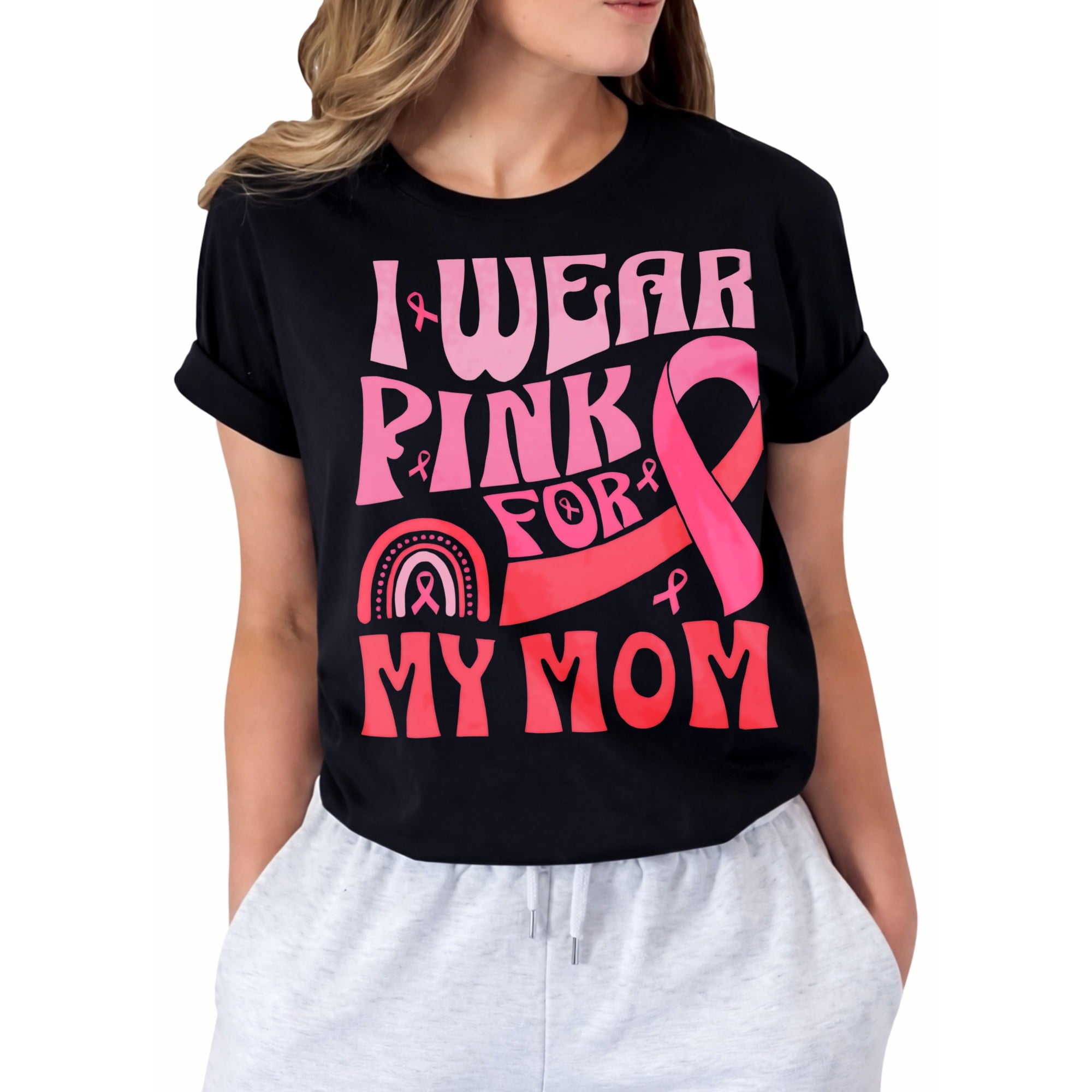 Breast Cancer Shirts for Women: Pink Ribbon Heart T-Shirts Breast Cancer Awareness Gifts Survivor Tee Tops