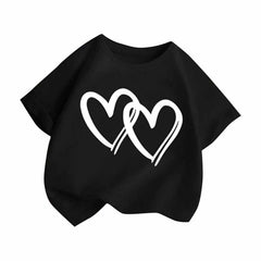 Pileajo Girls Valentine's Day Shirts 3/4 Sleeve Cute Graphic Tee Tops Teen Girls Valentines Outfit Clothes