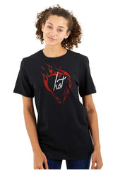 Flaming Hot Love Funny Valentines Day Women's Graphic T Shirt Tees Brisco Brands S