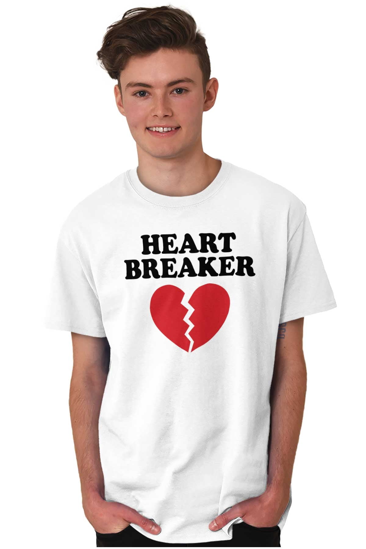 Heartbreaker Valentines Day Break Up Men's Graphic T Shirt Tees Brisco Brands S