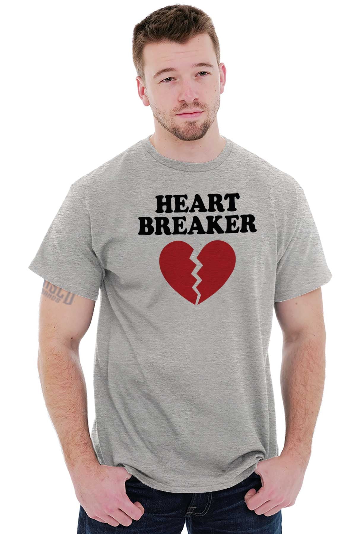 Heartbreaker Valentines Day Break Up Men's Graphic T Shirt Tees Brisco Brands S