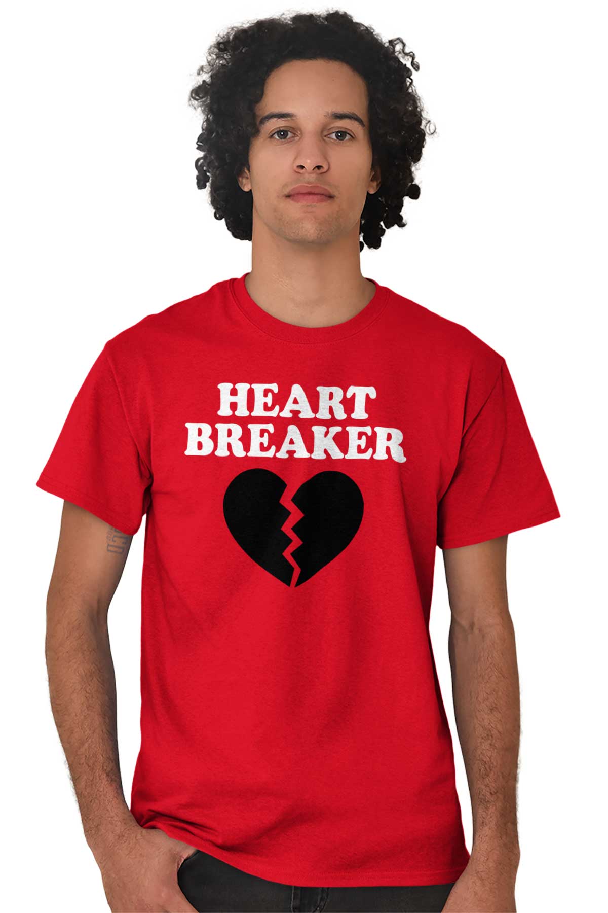 Heartbreaker Valentines Day Break Up Men's Graphic T Shirt Tees Brisco Brands S