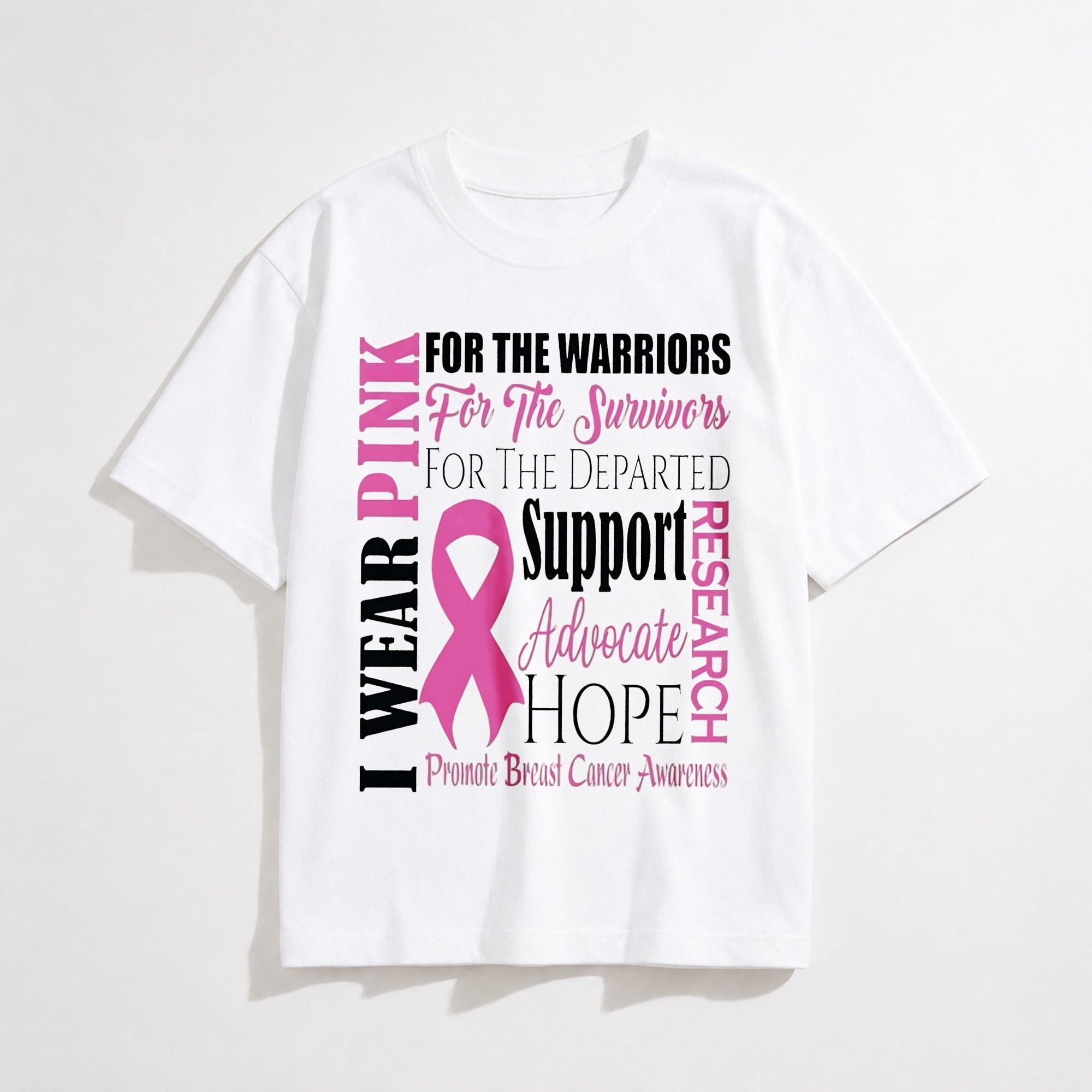 Breast Cancer Shirts for Women: Pink Ribbon Heart T-Shirts Breast Cancer Awareness Gifts Survivor Tee Tops
