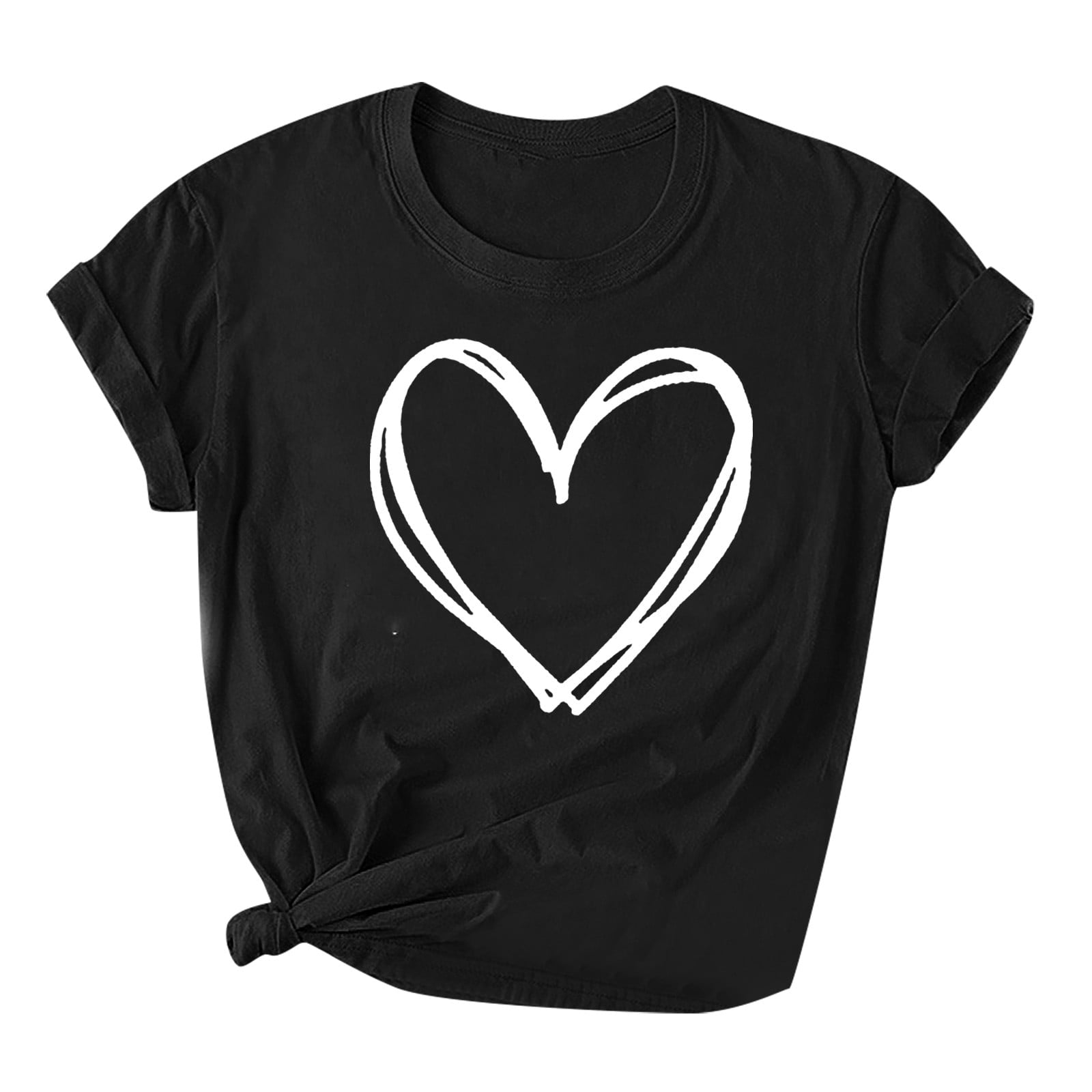 Ichuanyi Womens Shirts , Fashion Women Valentine's Day Print Short Sleeve T-shirt Novelty Graphic Tops