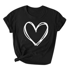 Ichuanyi Womens Shirts , Fashion Women Valentine's Day Print Short Sleeve T-shirt Novelty Graphic Tops
