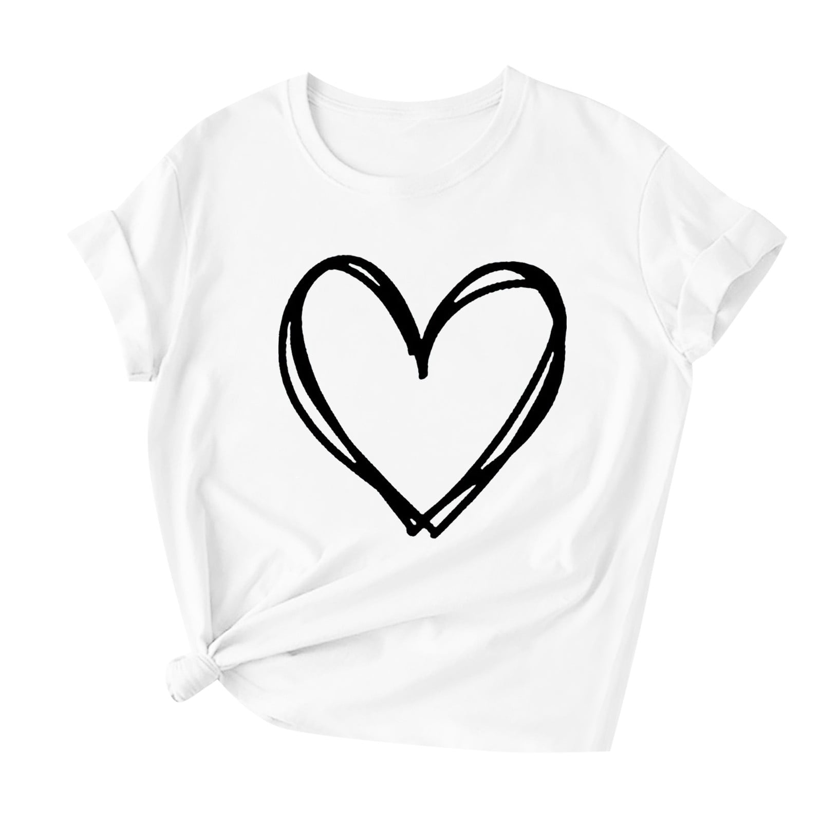 Ichuanyi Womens Shirts , Fashion Women Valentine's Day Print Short Sleeve T-shirt Novelty Graphic Tops
