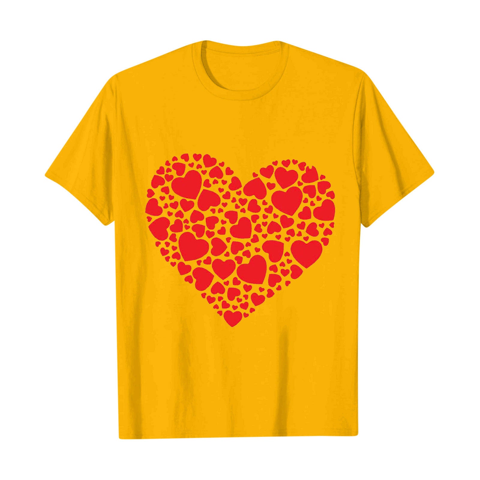 Posijego Valentine's Day Shirt for Women Heart Printed Graphic Tees Summer Short Sleeve Casual Tops