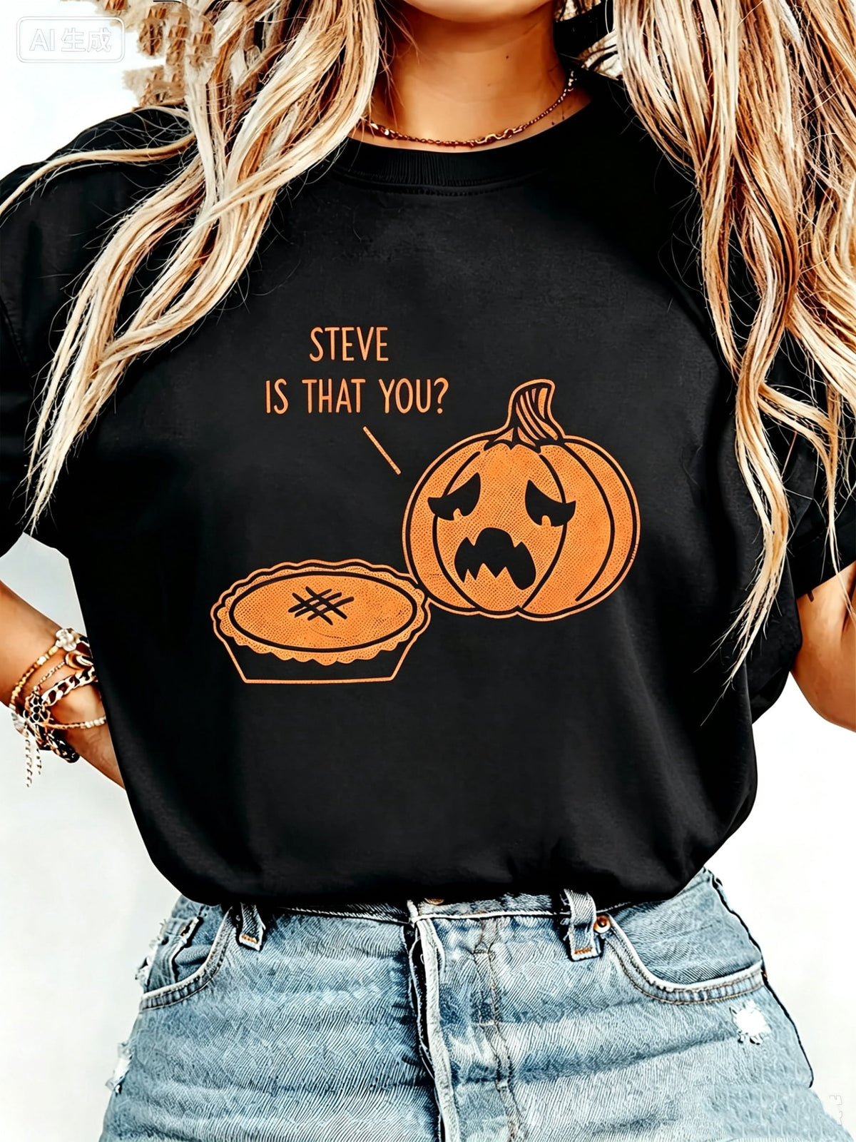 Steve Is That You T Shirt Funny Halloween Tksgiving Pumpkin Pie Joke Tee
