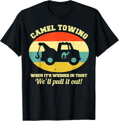T-SHIRTCamel Towing Retro Adult Humor Saying Funny Halloween T-Shirt mens t shirt，black，women，funny，misfits，men，journey