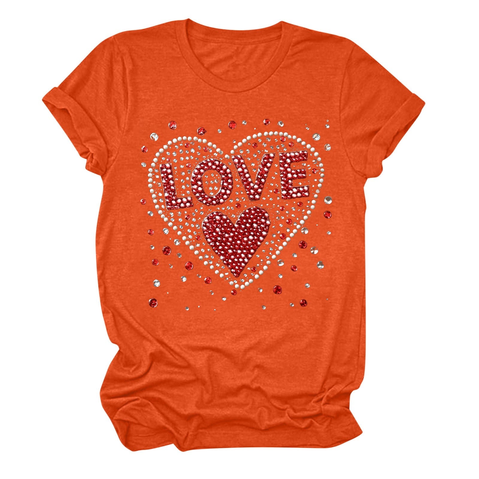 Tbopshirt Valentine's Day T-Shirts for Women Short Sleeve Graphic Tees, Plus Size Womens Tops,Valentines Day Fashion Printed T-shirt S-XXXL