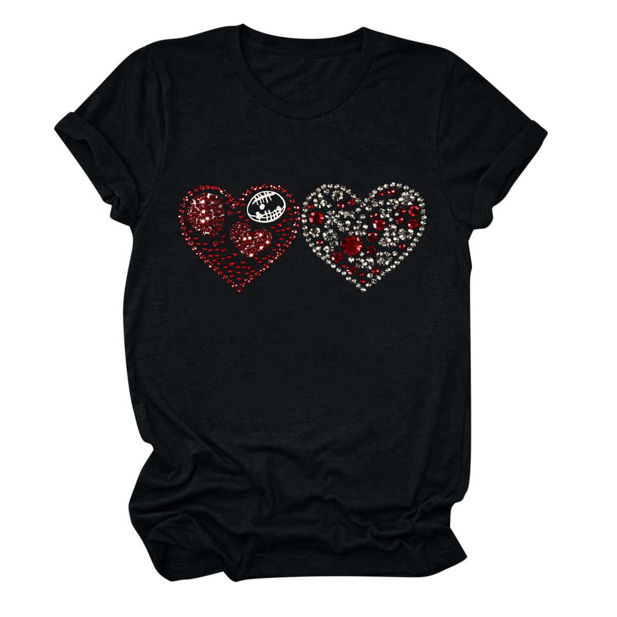 Tbopshirt Valentine's Day T-Shirts for Women Short Sleeve Graphic Tees, Plus Size Womens Tops,Valentines Day Fashion Printed T-shirt S-XXXL