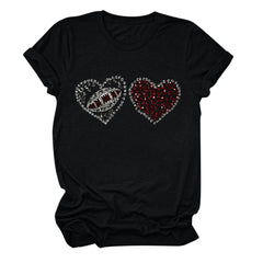 Tbopshirt Valentine's Day T-Shirts for Women Short Sleeve Graphic Tees, Plus Size Womens Tops,Valentines Day Fashion Printed T-shirt S-XXXL