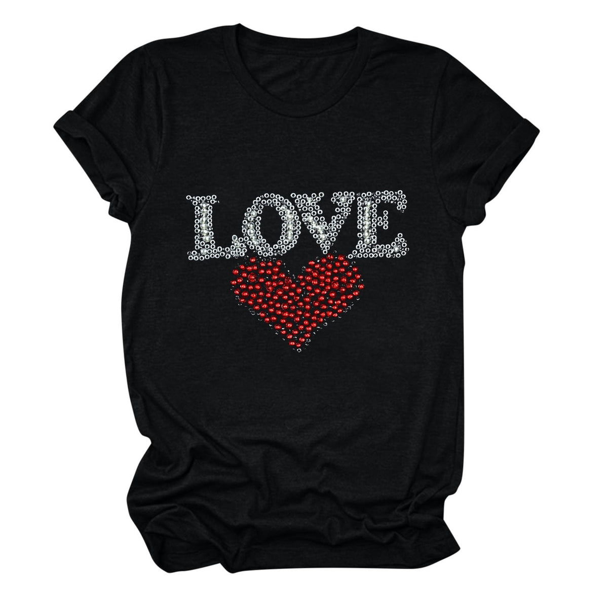 Tbopshirt Valentine's Day T-Shirts for Women Short Sleeve Graphic Tees, Plus Size Womens Tops,Valentines Day Fashion Printed T-shirt S-XXXL