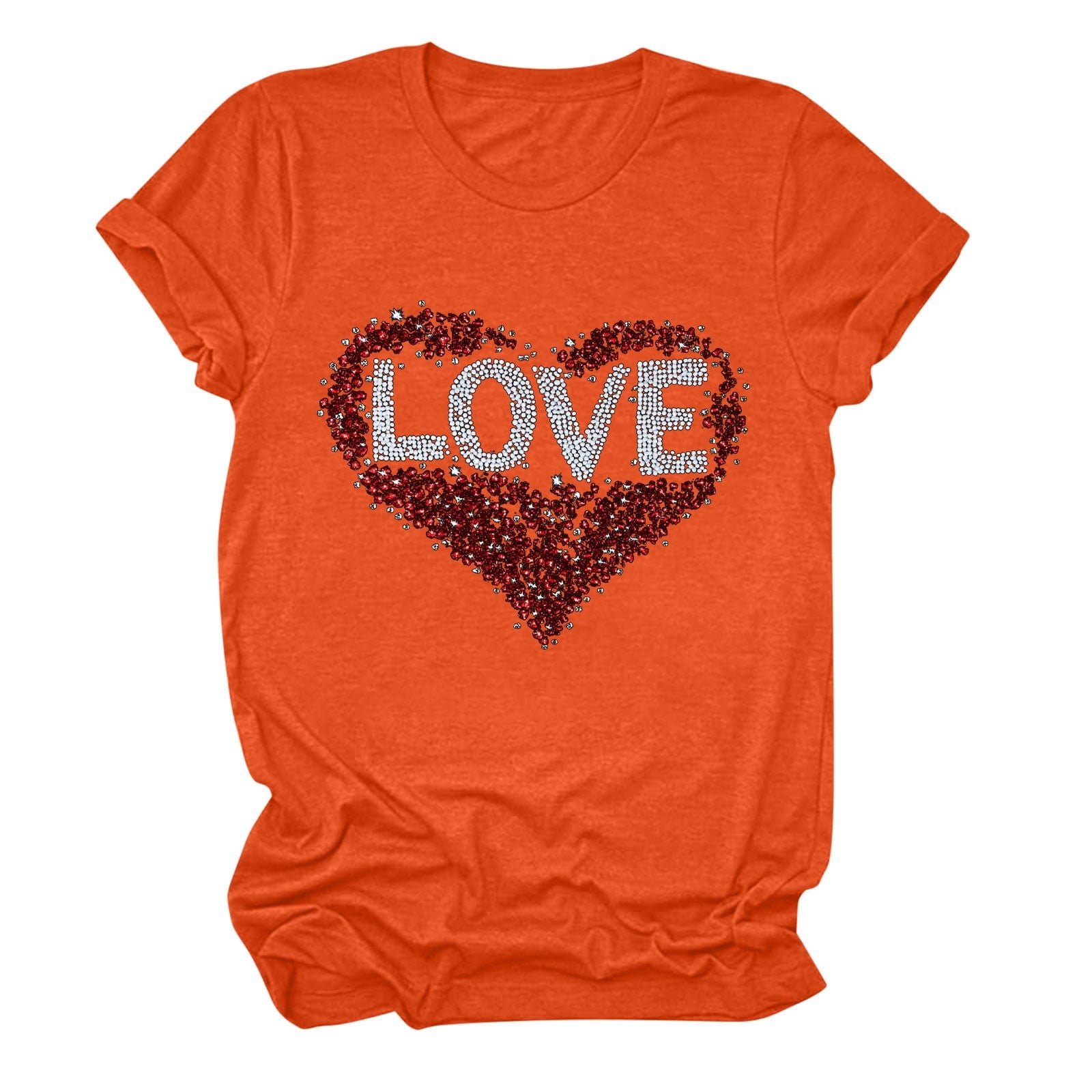 Tbopshirt Valentine's Day T-Shirts for Women Short Sleeve Graphic Tees, Plus Size Womens Tops,Valentines Day Fashion Printed T-shirt S-XXXL